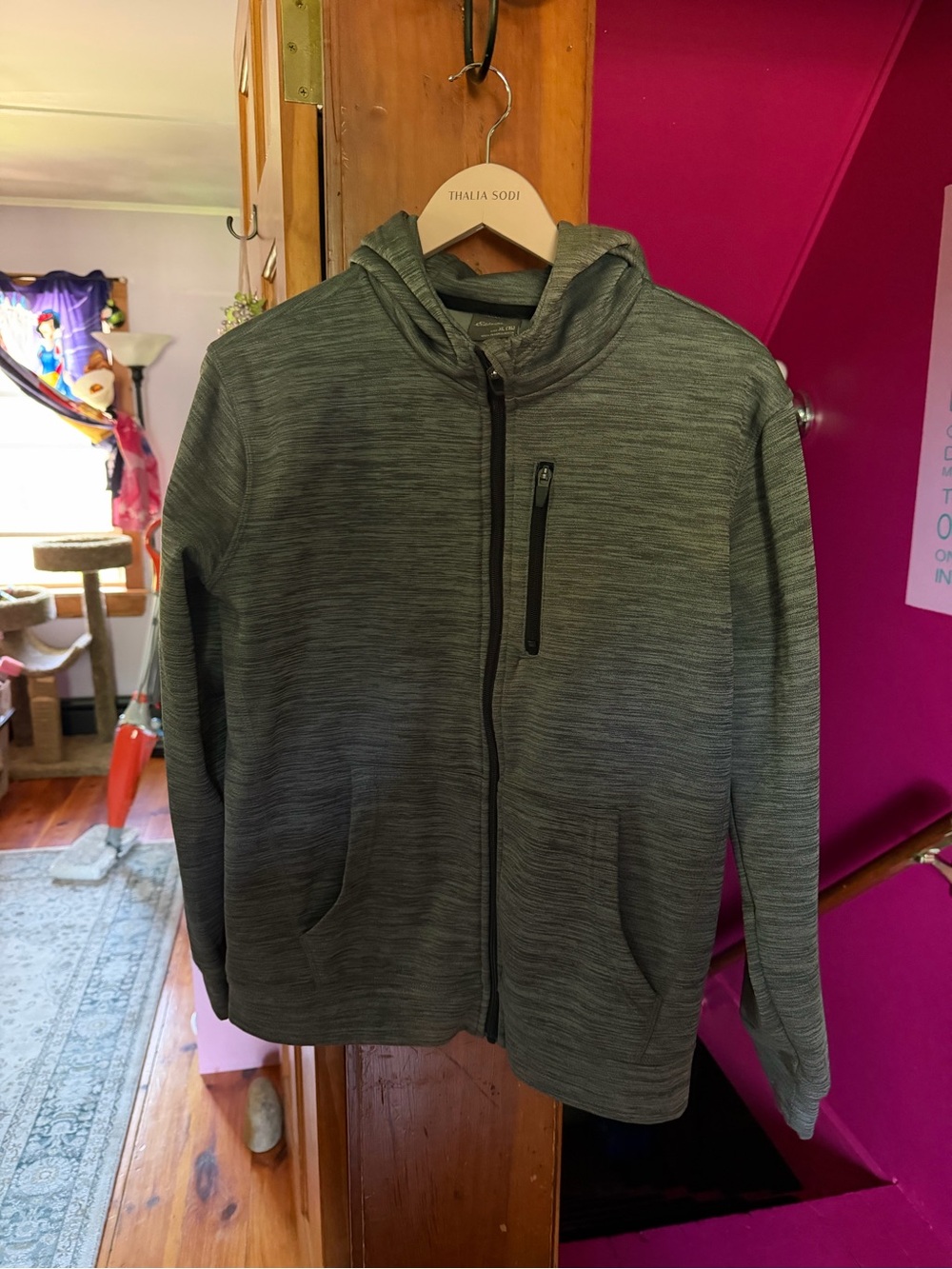 Eddie Bauer Gray Zip-Up Hooded Jacket